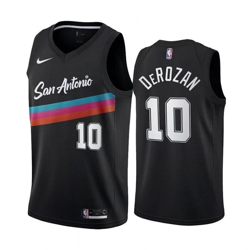 Regata NBA San Antonio Spurs City Edition 20/21 Nike Authentic Swingman DeRozan 10 - Preta