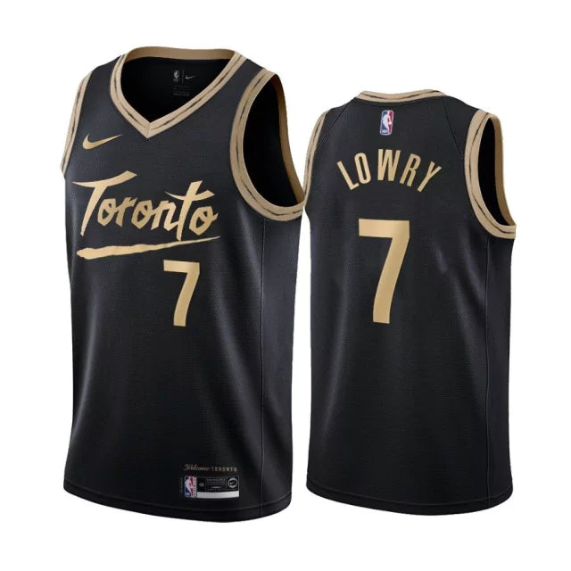 Regata NBA Toronto Raptors City Edition 20/21 Nike Swingman Authentic Lowry 7 - Preta