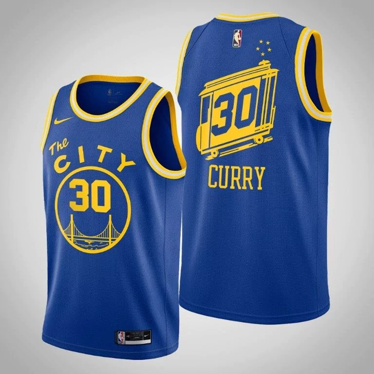 Regata NBA Golden State Warriors Classic Edition 20/21 Nike Authentic Curry 30 - Azul