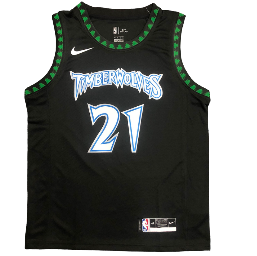 Regata NBA Minnesota Timberwolves Retrô Nike Authentic Garnett 21 - Preta