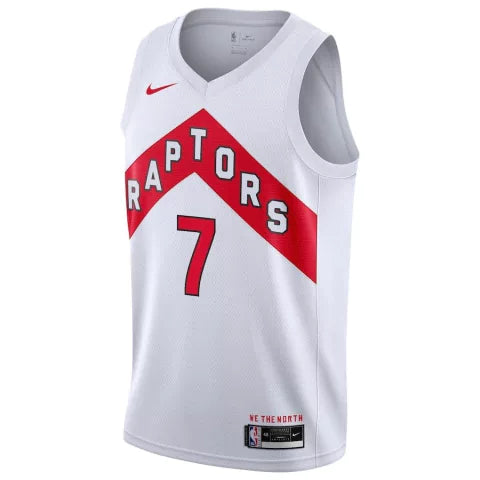 Regata NBA Toronto Raptors Icon Edition 20/21 Nike Swingman Authentic Lowry 7 - Branca e Vermelha