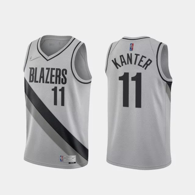 Regata NBA Portland Trail Blazers City Edition 20/21 Nike Authentic Swingman Kanter 11 - Branca